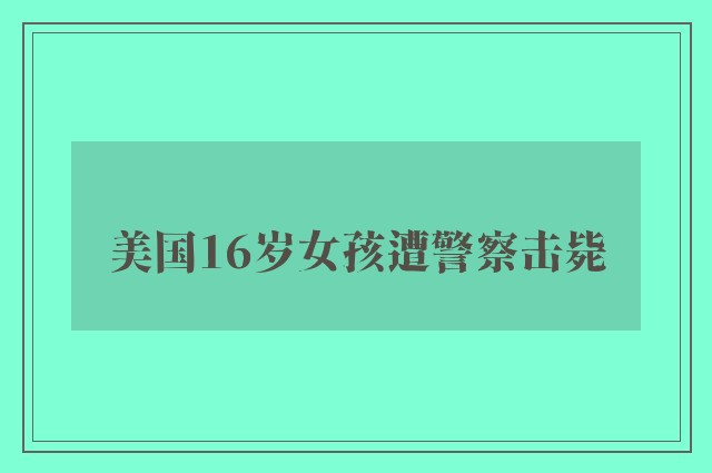 美国16岁女孩遭警察击毙